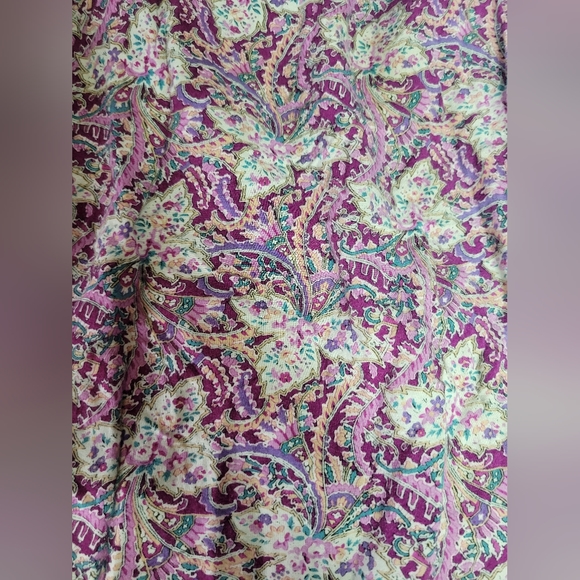 🛒🛍️💥Gently used Blair medium plum scroll midi skirt beautiful purple print - Picture 2 of 10
